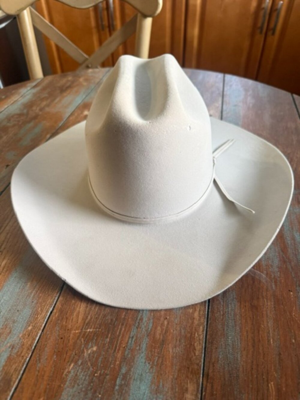 Vintage Resistol 4X Beaver Fur Felt Cowboy Hat 7 1/4 Long Oval Silver Belly